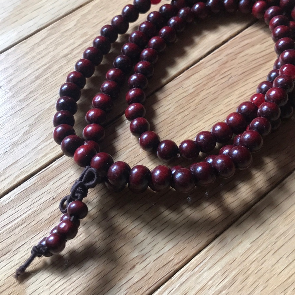 🧘♀️ UNISEX 8M MAROON MEDITATION BRACELET*NWT*